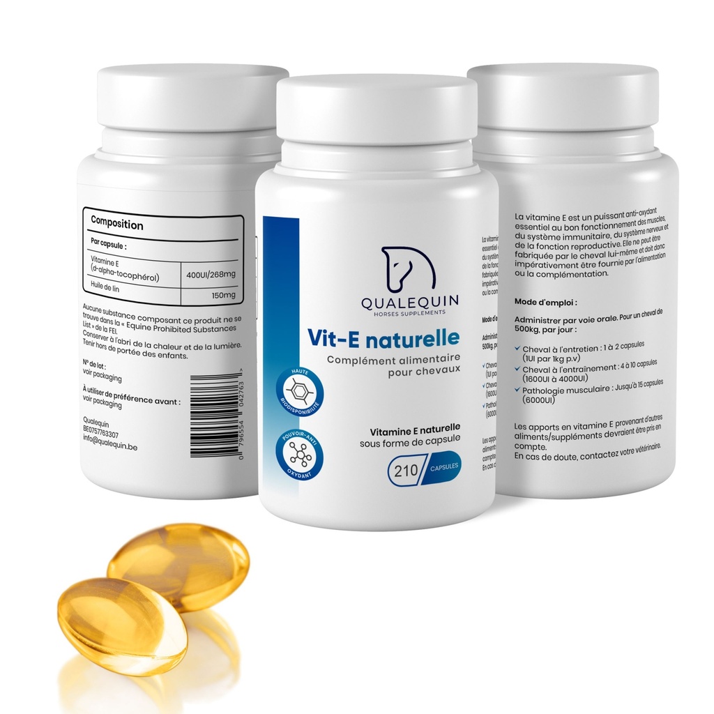 Vitamine E naturelle - 210 gélules (PRÉCOMMANDE : RETOUR EN STOCK FIN MAI)